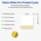 Avery Printable Square Business Cards with Sure Feed Technology, Pre-Printed Gold Lace Trim Pattern, Matte White, 2.5" x 2.5", Laser & Inkjet Compatible, 90 Total